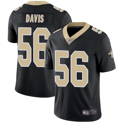 Men New Orleans Saints Limited Black DeMario Davis Home Jersey NFL Football #56 Vapor Untouchable Jersey->new orleans saints->NFL Jersey